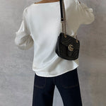 WHITE DRAPPED SATIN BLOUSE