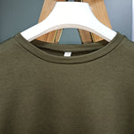 Casual Loose Solid Color Round-Neck Sweatshirt Top