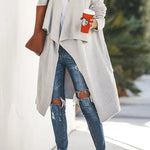 Fireside Pocketed Oversized Drape Neckline Knit Cardigan