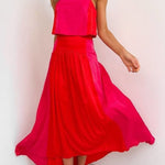 Fashion Color Matching Casual Two-piece Set