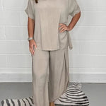Floaty 2 Piece Sleeved Trouser Set