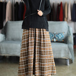 Artistic Retro Plaid A-Line Skirt
