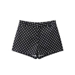Polka Dot Print High-Waisted Wide-Leg Shorts