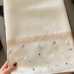 Sun-Protection Beaded See-Through Shawl&Scarf