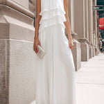 Sleeveless Layered High-Neck Maxi Dress