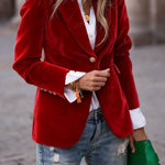 Vintage Velvet Slim-Fit Blazer