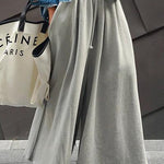 Loose Urban Gray Wide Leg Elastic Waist Pants