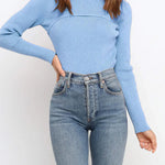 Turtleneck Bodycon Long Sleeves Knit Sweater