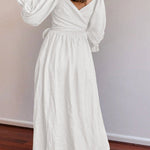 FRENCH RUFFLED LANTERN SLEEVES MULTI-WEAR DRESS