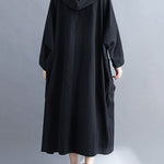 Loose Hooded Trench Long Coat