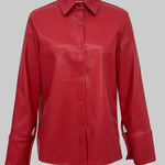 Long Sleeves Buttoned Solid Color Lapel Blouses&Shirts Tops