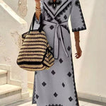 Fashion Printed Linen Bohemian Dress