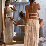 Passion and Romance Pleated Back Elastic Straps Adjustable Halter Tank