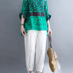 Original Printing Batwing Sleeve T-Shirts Tops