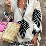 Printed Tunic Shirt Mini Dress