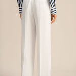 Timeless Pleated Wide-Leg Dense Silk Trousers