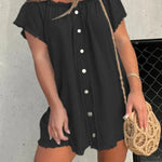 NEW SHORT SLEEVE CASUAL DENIM DRESS (BUY 2 FREE SHIPPING)