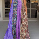 Unique Printed Loose Holiday Strap Big Hem Maxi Dress