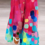 Loose Sleeveless Printed Split-Joint Round-Neck Jumpsuits
