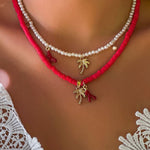Tahiti Sunset Pearl Beach Necklace Gold