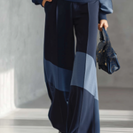 Casual Sportswear Patchwork Sweatshirt And Sweatpants Set