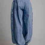 Fashion High Waist Vintage Zipper Cuffed Loose Jeans