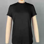 Short Sleeves Solid Color Round-Neck T-Shirts Tops