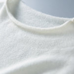 Simple Solid Color Round-Neck Short Sleeves Sweater