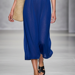 Women's Minimalist Sheer Knit Short-sleeved Midi Dress