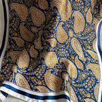 Vintage Floral Printed Silk Imitation Scarf