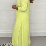 Slit Long Top Trousers Set