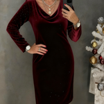 Elsa | Straight-Cut Dress with Shimmering Finish