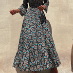 GEOMETRIC BADO LONG DRESS