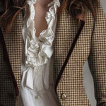 Vintage Tweed Houndstooth Tailored Blazer