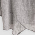 JFN Cotton & Linen Asymmetric Hem Loose Fit Long Sleeve Shirts Tunic Top