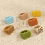 Original Stylish Resin 8 Colors Geometric Ring