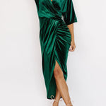 V-neck sexy irregular skirt evening dress