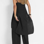 Women Casual Linen Strappy Two Set Suits