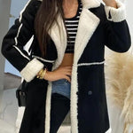 Fashionable Lamb Wool Patchwork Casual Jacket