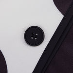 Long Sleeves Loose Contrast Color Flower Print Split-Joint Stand Collar Jackets Outerwear