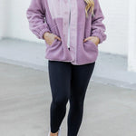 Petal Sherpa Contrast Trim Zipped Pocket Jacket