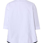 Casual Three-Quarter Sleeves Loose Embroidered Stand Collar Blouses&Shirts Tops