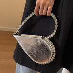 Heart Shape Shiny Split-Joint Bags Bags Accessories Handbags