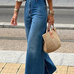casual wide leg jeans