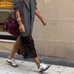 Boyfriend style mid-length blazer