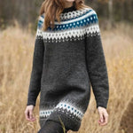 Natalia | Retro Icelandic Knit Sweater