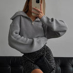 ELODIE��� - Comfy Half-Zip Sweater