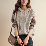 Leonie | Hooded Jacquard Sweater