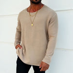 Men's Retro Casual Printed Round Neck Long Sleeve T-Shirt