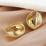 Simple Stylish Gold Hip-Hop Original Ear-Ring